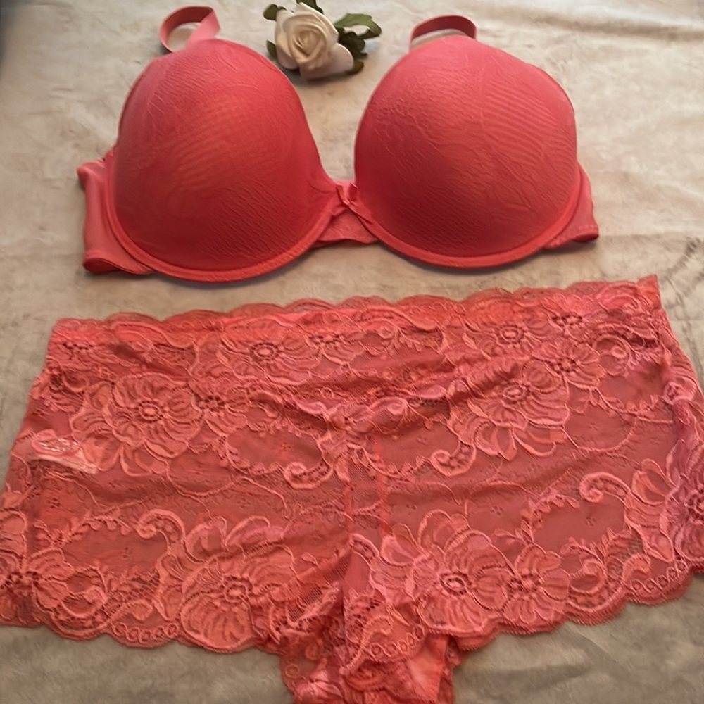 Delta Burke Plus Size Bra Set- Size 40D/1X